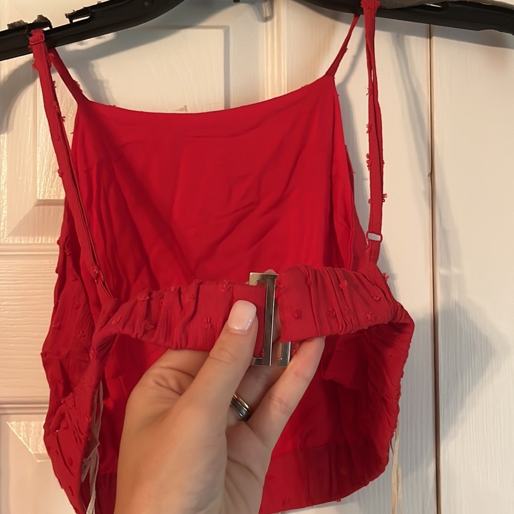 Red Womens top and pant set. - Picture 5 of 5